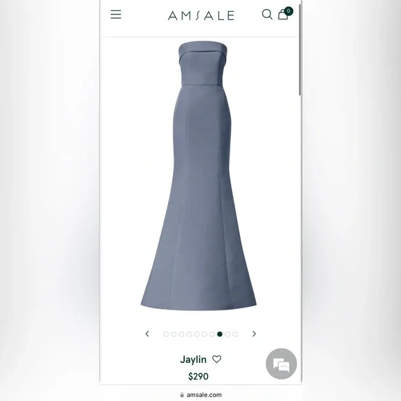 Amsale Jaylin Dusk Strapless Dress - Picture 1 of 4